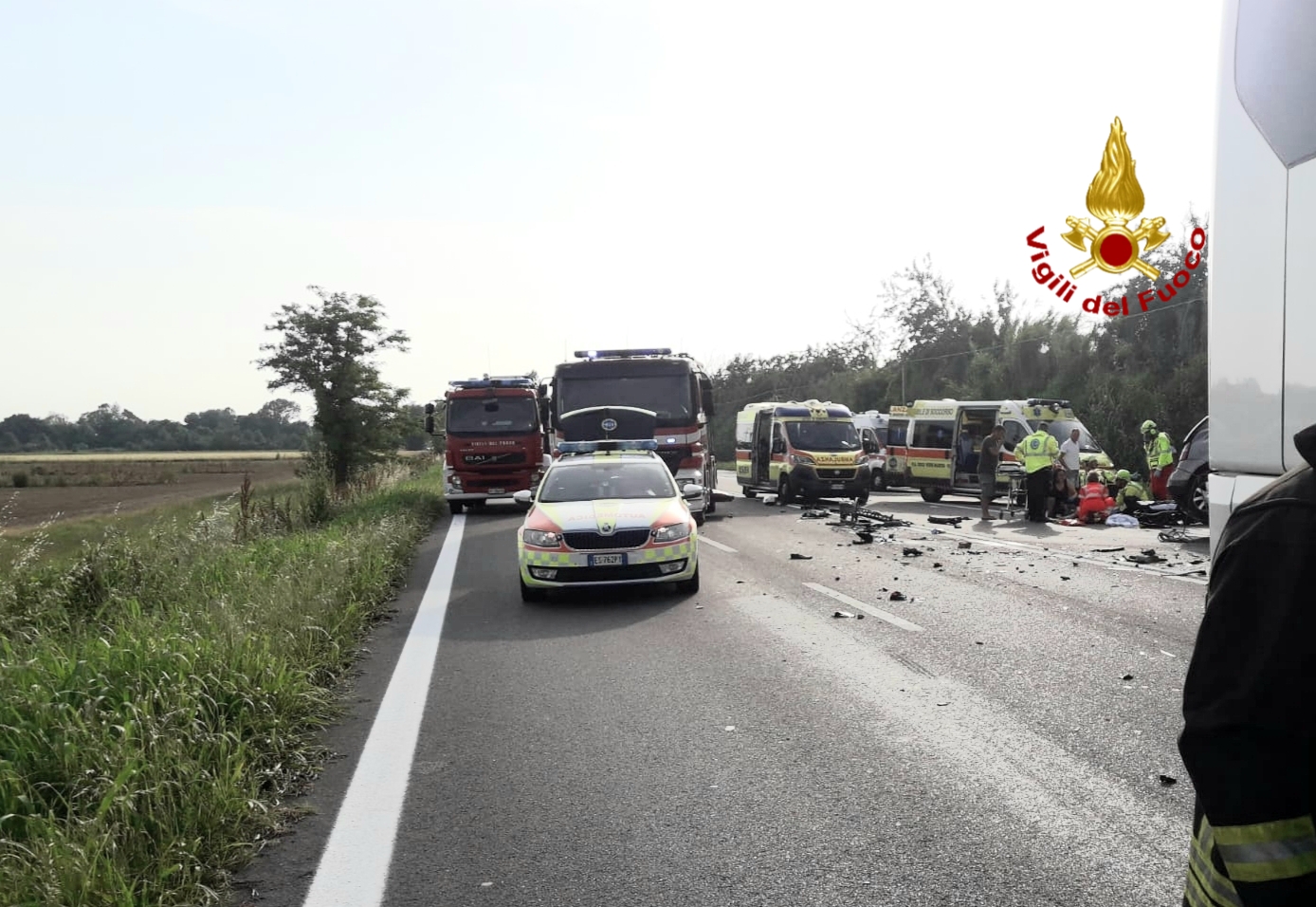 SCHIANTO SULLA TRIESTINA FRA UN AUTOBUS E UNA MOTO, DUE VITTIME 
