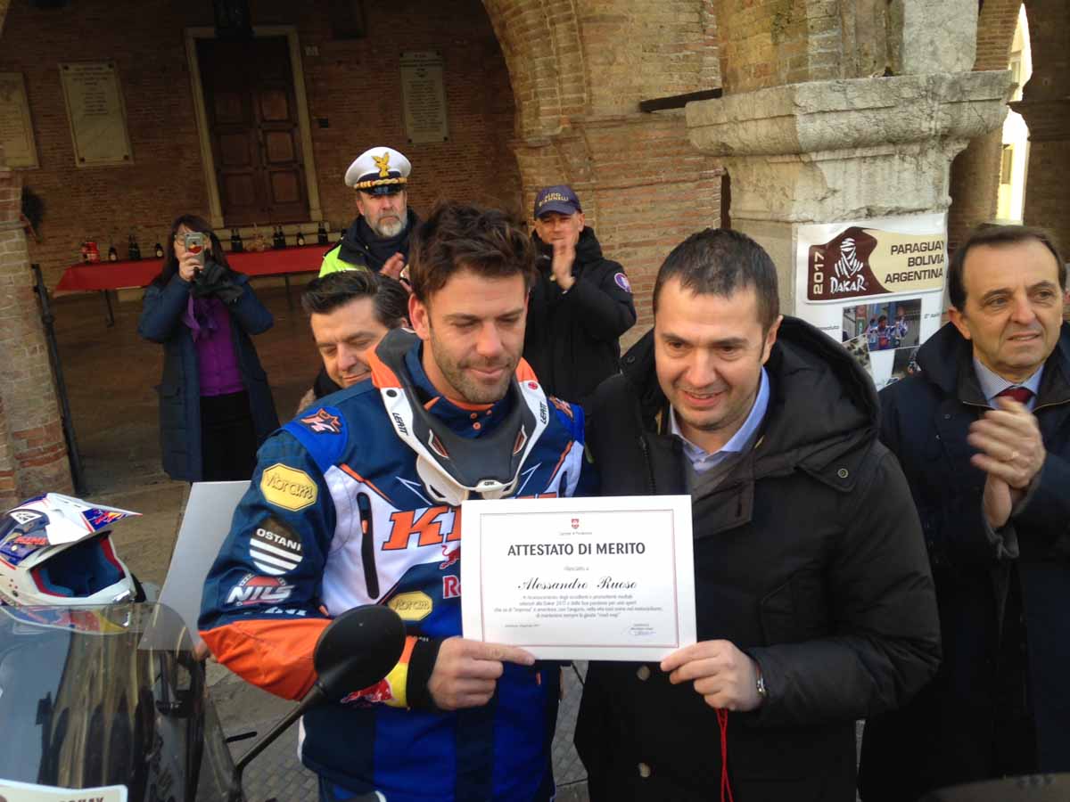 PORDENONE FESTEGGIA ALESSANDRO RUOSO AL SUO RITORNO DALLA DAKAR 2017