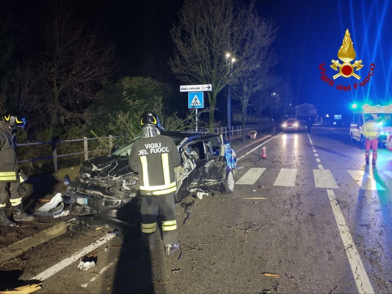 INCIDENTE STRADALE NELLA NOTTE A CASTIONS DI ZOPPOLA, FERITE DUE GIOVANI DONNE 